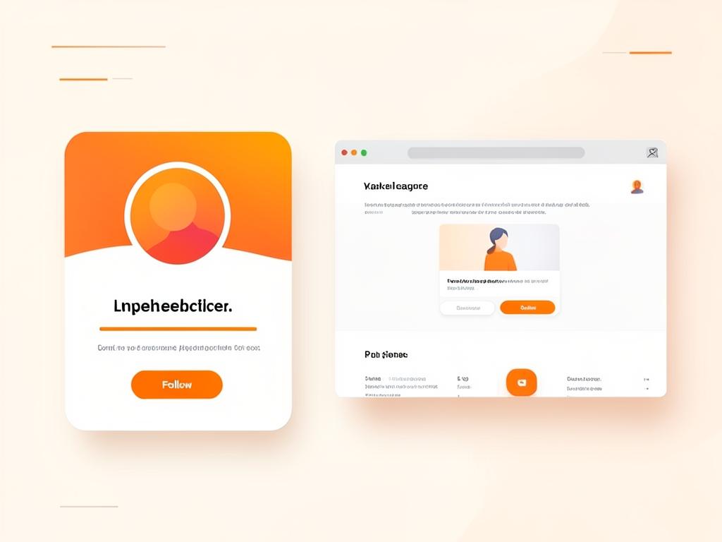Illustration d'un profil LinkedIn optimisé à côté d'une landing page