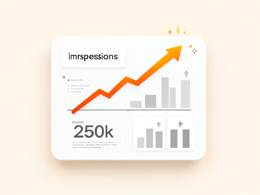 Illustration d'un tableau de bord de statistiques en forte croissance