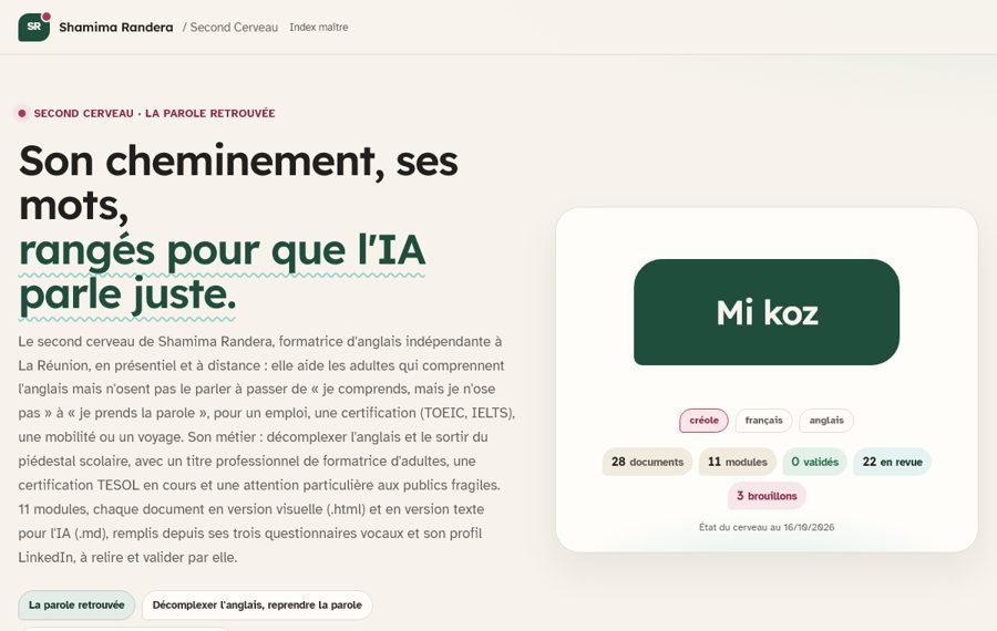 Second cerveau de Shamima Randera